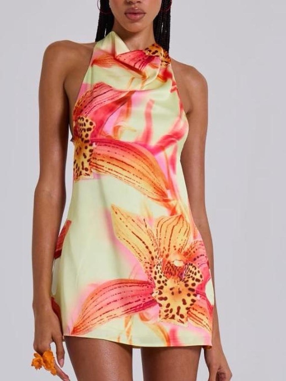 NWT Jaded London Lucia Backless Mini Dress With Flower Detail size 0